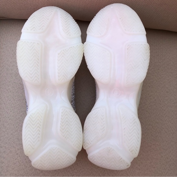 Madden NYC By Steve Madden White Athletic Rhinestone Bling Sneakers 6 (8.5) - Picture 10 of 16